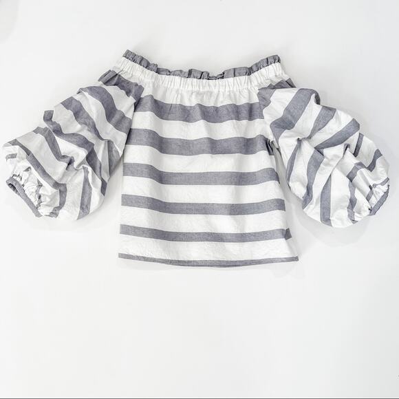ALEXIS Juneau Wide-Stripe Off-the-Shoulder Top XS - Picture 7 of 11
